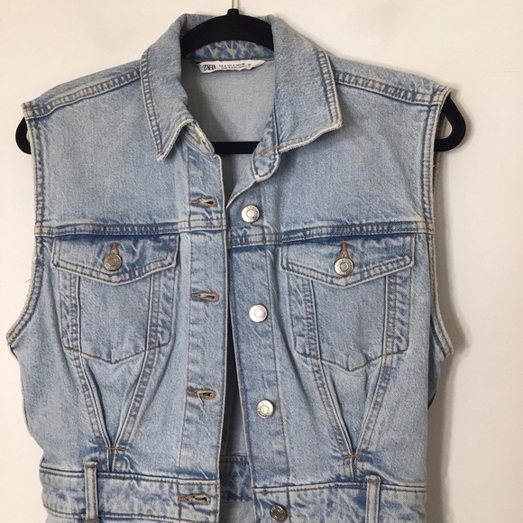 Zara Light Blue Denim Dress - Picture 2 of 9